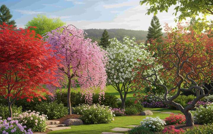 des arbres d'ornements